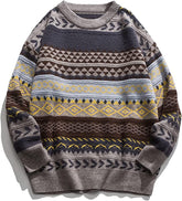 Ladies Autumn/Winter Retro Striped Sweater